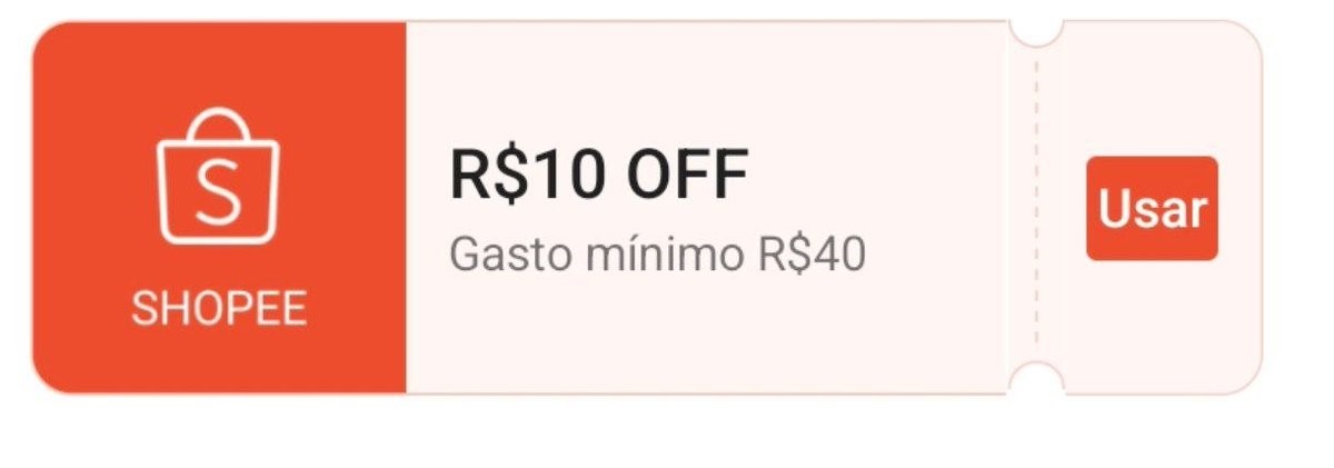 Cupom R$10 OFF Shopee com gasto minimo R$40 e frete gratis disponivel